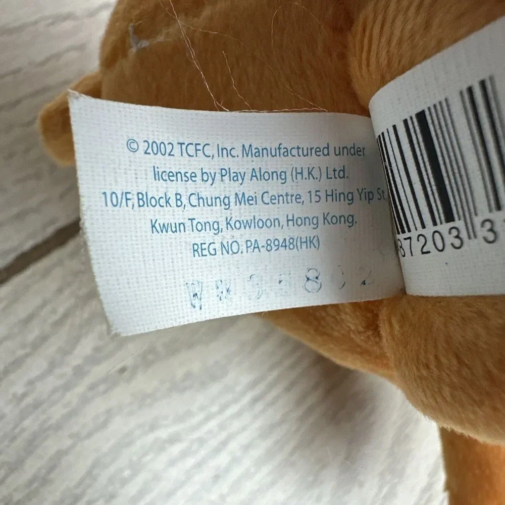 2002  Vtg Care Bears Tender heart Bear White Orange 10